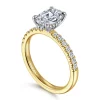 New Gabriel & Co. Carmellia - 14K White-Yellow Gold Oval Diamond Engagement Ring