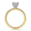 Online Gabriel & Co. Carmellia - 14K White-Yellow Gold Emerald Cut Diamond Engagement Ring