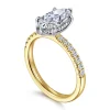 Online Gabriel & Co. Carmellia - 14K White-Yellow Gold Marquise Shape Diamond Engagement Ring