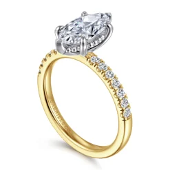 Online Gabriel & Co. Carmellia - 14K White-Yellow Gold Marquise Shape Diamond Engagement Ring
