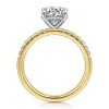 Sale Gabriel & Co. Carmellia - 14K White-Yellow Gold Round Diamond Engagement Ring