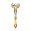 New Gabriel & Co. Carolie - 14K Yellow Gold Emerald Cut Channel Set Baguette Diamond Engagement Ring