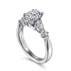 Discount Gabriel & Co. Carrie - 14K White Gold Oval Five Stone Diamond Engagement Ring
