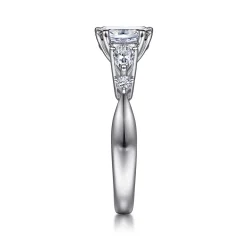 Discount Gabriel & Co. Carrie - 14K White Gold Oval Five Stone Diamond Engagement Ring