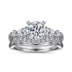 Online Gabriel & Co. Carrie - 14K White Gold Round Five Stone Diamond Engagement Ring