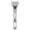 Hot Gabriel & Co. Carrie - 14K White Gold Round Five Stone Sapphire and Diamond Engagement Ring