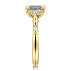 Gabriel & Co. Carroline - 14K Yellow Gold Emerald Cut Diamond Engagement Ring