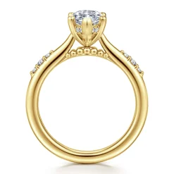 Best Gabriel & Co. Carroline - 14K Yellow Gold Marquise Shape Diamond Engagement Ring