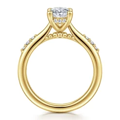 Hot Gabriel & Co. Carroline - 14K Yellow Gold Oval Diamond Engagement Ring