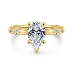Online Gabriel & Co. Carroline - 14K Yellow Gold Pear Shape Diamond Engagement Ring