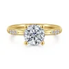 Outlet Gabriel & Co. Carroline - 14K Yellow Gold Round Diamond Engagement Ring