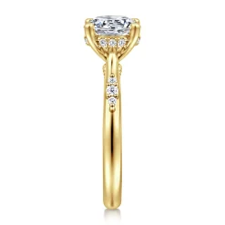 Outlet Gabriel & Co. Carroline - 14K Yellow Gold Round Diamond Engagement Ring