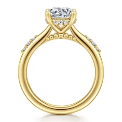 Outlet Gabriel & Co. Carroline - 14K Yellow Gold Round Diamond Engagement Ring