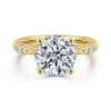 Clearance Gabriel & Co. Carroline - 14K Yellow Gold Round Diamond Engagement Ring