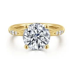 Clearance Gabriel & Co. Carroline - 14K Yellow Gold Round Diamond Engagement Ring