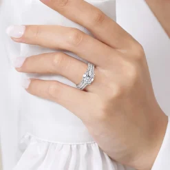 Gabriel & Co. Carver - 14K White Gold Round Diamond Channel Set Engagement Ring