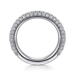 Online Gabriel & Co. Casoria - 14K White Gold Diamond Pave Anniversary Band - 1.15 ct