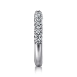 New Gabriel & Co. Casoria - 14K White Gold Pave Diamond Anniversary Band - 0.75 ct
