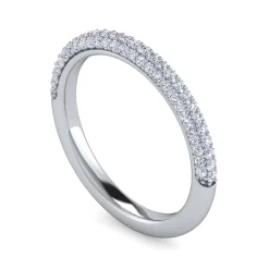 Gabriel & Co. Casoria - 14K White Gold Pave Diamond Anniversary Band - 0.38 ct