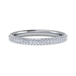 Gabriel & Co. Casoria - 14K White Gold Pave Diamond Anniversary Band - 0.38 ct