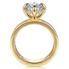 Best Gabriel & Co. Cassandra - 14K Yellow Gold Compass Prong Elongate Cushion Diamond Engagement Ring