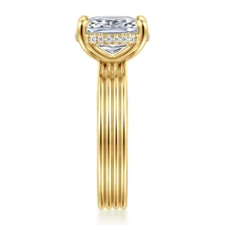 Sale Gabriel & Co. Cassandra - 14K Yellow Gold Elongate Cushion Diamond Engagement Ring