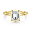 Gabriel & Co. Cassi - 14K Yellow Gold Bezel Prong Emerald Cut Diamond Engagement Ring