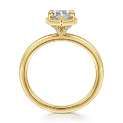 Sale Gabriel & Co. Cassi - 14K Yellow Gold Bezel Prong Marquise Shape Diamond Engagement Ring