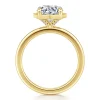 Discount Gabriel & Co. Cassi - 14K Yellow Gold Bezel Prong Round Diamond Engagement Ring
