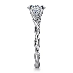 Sale Gabriel & Co. Catalina - 14K White Gold Round Diamond Engagement Ring