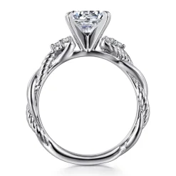 Sale Gabriel & Co. Catalina - 14K White Gold Round Diamond Engagement Ring