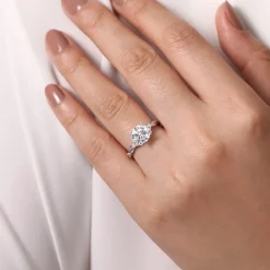 Sale Gabriel & Co. Catalina - 14K White Gold Round Diamond Engagement Ring