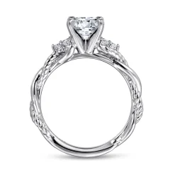 Outlet Gabriel & Co. Catalina - 14K White Gold Round Diamond Engagement Ring
