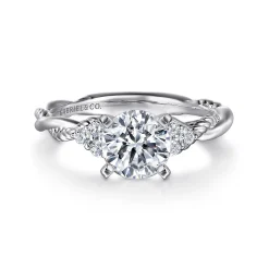 Outlet Gabriel & Co. Catalina - 14K White Gold Round Diamond Engagement Ring
