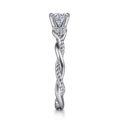 Hot Gabriel & Co. Catalina - 14K White Gold Round Diamond Engagement Ring