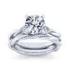 Clearance Gabriel & Co. Catalina - 14K White Gold Twisted Round Diamond Engagement Ring