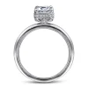 Gabriel & Co. Catallina - 14K White Gold Bezel Prong Emerald Cut Diamond Engagement Ring