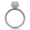 Outlet Gabriel & Co. Catallina - 14K White Gold Cushion Bezel Prong Diamond Engagement Ring