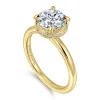 Best Gabriel & Co. Catallina - 14K Yellow Gold Bezel Prong Round Diamond Engagement Ring
