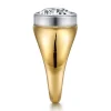 Clearance Gabriel & Co. Caya - 14K White-Yellow Gold Round Diamond Engagement Ring