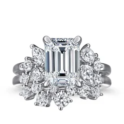 Outlet Gabriel & Co. Caye - 14K White Gold Emerald Cut Diamond Engagement Ring