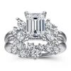 New Gabriel & Co. Caye - 14K White Gold Emerald Cut Diamond Engagement Ring