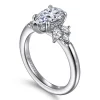 Hot Gabriel & Co. Caye - 14K White Gold Pear Shape Diamond Engagement Ring