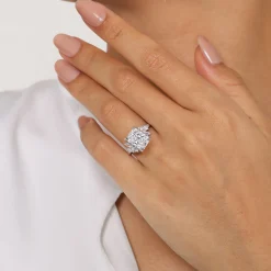 Hot Gabriel & Co. Caye - 14K White Gold Radiant Cut Diamond Engagement Ring