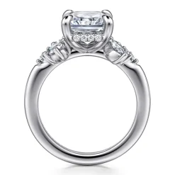 Hot Gabriel & Co. Caye - 14K White Gold Radiant Cut Diamond Engagement Ring