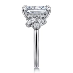 Hot Gabriel & Co. Caye - 14K White Gold Radiant Cut Diamond Engagement Ring