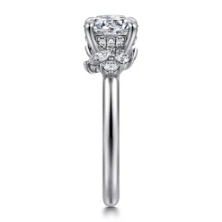 Online Gabriel & Co. Caye - 14K White Gold Round Diamond Engagement Ring