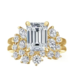 Outlet Gabriel & Co. Caye - 14K Yellow Gold Emerald Cut Diamond Engagement Ring