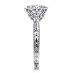 Online Gabriel & Co. Celestiana - Vintage Inspired 14K White Gold Oval Solitaire Engagement Ring