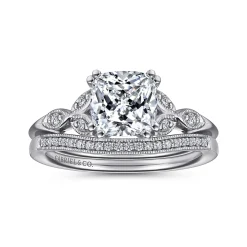Outlet Gabriel & Co. Celia - 14K White Gold Cushion Cut Diamond Engagement Ring